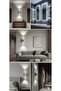 مصباح حائط LED بتصميم عصري من Bubbleflux صغير الحجم 31 سم - مصباح حائط - ذهبي - كهربائي - LED أبيض - 7