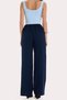 Women's 100% cotton baggy fit comfortable cut elastic waist navy blue pants with muslin fabric pockets - 7