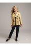 Girls' colorful striped logo detailed blazer jacket - 3