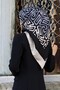 100% twill silk border wave pattern black - gray color 90x90 sewing method: hand stitched scarf - 6