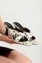 Ten Puanti̇ye Classic Heel 7cm Cross Slippers Shoes New Season - 4