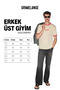 Golondro Men's 100% Organic Cotton Regular Fit Vanilla T-Shirt with Contrast Piping and Print Detail - 6