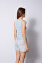 U-Necklace Cotton Top with Straps Baby Blue - 4
