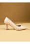 Cream Heeled Women's Shoes - 4