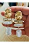 GOLD COLOR BAROCK PEARL EARRING ACR4446 - 2