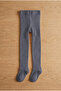 Cotton Basic Baby Pantyhose Gray Melange - 3