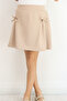Girl's Shorts Skirt with Bow Accessory, Elastic, 8-12 Years, Beige - 3