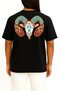 Oversized Aries Zodiac - Astrology Pocket and Back Design Unisex T-Shirt - 4