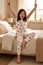 Strawberry Patterned Short Sleeve 100% Cotton Girls' Pajama Set - 2