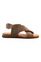 Azzare Genuine Leather Women's Sandals Mink Suede - 4