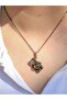 Natural Stone Citrine Natural Stone Camera Modelled Ancient Woman Necklace Euk42S - 3