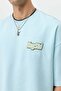 Oversize printed t-shirt baby blue - 3