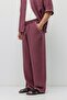 Oversize Muslin Shirt and Wide-Leg Pants Set Cherry - 6