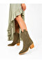 Ptc Handy Western Cowboy Heeled Summer Short Boots