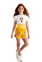 Rainbow Pocket Embroidered Girl's Towel Shorts - 2