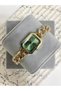 Nazze Chain Cord Gold Green Dial Women's Wristwatch - 2