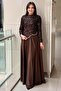 Sequin Detailed Curved Evening Dress