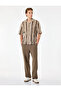 Cotton Pocketed Elastic Waist Lace-Up Trousers