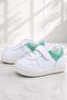 Bob Genuine Leather White Nubuck Green Velcro Baby Sneaker Shoes