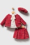 Baby Girl Jacket Skirt Blouse Hat Chanel Fabric Glitter Premium 4-Piece Set - 2