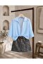 Women's Mercerized Short Sleeve Mesh Polo Collar Spring Summer Cardigan