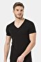 Men's V-Neck Lycra T-Shirt 172/Black - 5
