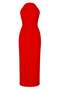 Collared Pencil Dress Red