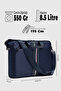 26055-26058 Briefcase with Shoulder Strap and Laptop Compartment Laptop Bag Dark Blue - 8
