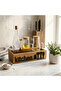 Kitchen Written Multi-Purpose Wooden Box Kitchen and Dining Room Organizer, Oil Pot, Spoon Holder - 4