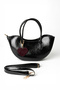 Lune Half Moon Shaped Black Crossbody Women's Shoulder Bag