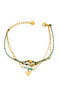 Steel Heart, Natural Stone Triple Combination Bracelet