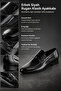 Men's Black Patent Leather Classic Shoes Comfortable Stylish Daily Office Use - 3