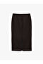 Glittery Midi Striped Pencil Skirt with Slit Detail - 6