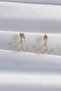 Brass Gold Color Zircon Cubic Zirconia Zigzag Earrings - 2