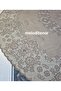 Washable Ironable Elegant Draped Floral Embroidery Lace Large Round Pvc Oilcloth Tablecloth - 2