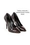 Stiletto Croco Brown Pointed Closed Toe 11 cm High Thin Heel New Season - 2
