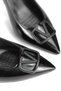 Lilith Flexible Soft Non-Slip Sole (4/6 cm) Black Patent Leather Open Elastic V Buckle Women's Heeled Shoes - 5