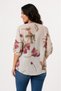 Women's Multi-Colored Patterned Italian Style Y Half-Buttoned Dominant Collar Shirt - 4