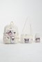 Kawaii Korean Style Kuromi School Bag, Primary School Backpack Set with Thermal Nutrition and Pen Holder