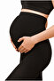 Pregnant Women's Footless Pantyhose with Ribbon Inside Black - 2