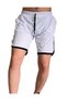 White Men's Basketball Football Striped Shorts Fitness Sports Exercise Running Bermuda - 5