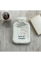 Hello Everyone Written Ribbon White Plush Hot Water Bag 1 Lt – Soft Cover, Long-Lasting Warmth