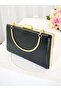 New Model Black Color Shiny Patterned Chain Strap Handle Women's Evening Dress Bag Wedding Engagement Graduation - 7