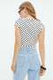 Polka Dot Crew Neck Slim Fit T-Shirt - 6