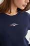 3 Thread Teddy Bear Embroidered Crop Sweatshirt - 7
