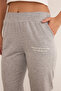Text Printed Jogger Sweatpants with Elastic Waist - 5