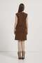 Gold Buttoned Knitwear Vest Skirt Set - 6