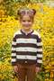 Striped Buttoned Girls' Knit Cardigan