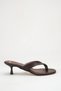 Women's Detailed Heeled Sandals in Bitter Brown - 5