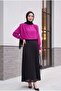 Sleeve Drawstring Blouse with Padded Shoulders -Pink - 4